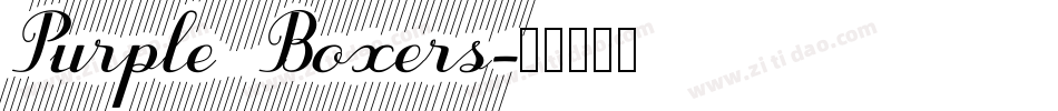 Purple Boxers字体转换